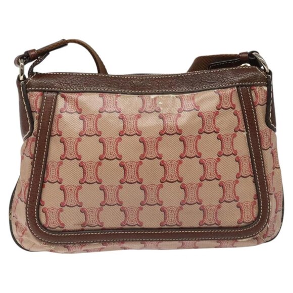 CELINE Macadam Canvas Shoulder Bag Red Auth 114905 - Picture 4 of 15